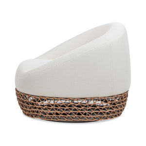 Willow - Upholstered Patio Deep Seating Armchair, Wicker Frame