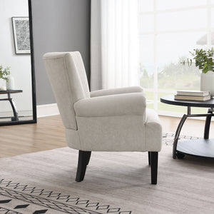 Modern Accent Arm Chair With Channel Back