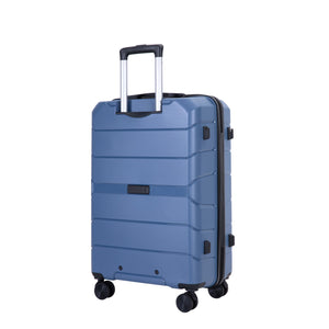 Hardshell Suitcase Spinner Wheels Pp Luggage Sets Lightweight Durable Suitcase With Tsa Lock, 3 Piece Set (20/24/28) - Blue