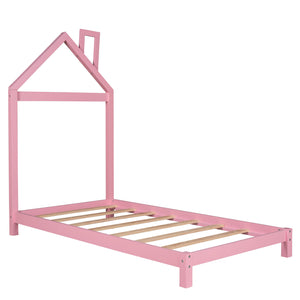 Platform Bed With House Shaped Headboard
