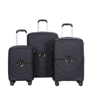 3 Piece Set Expandable Hardshell Suitcase Double Spinner Wheels