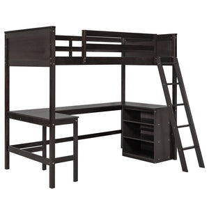 Loft Bed With Shelves With Desk