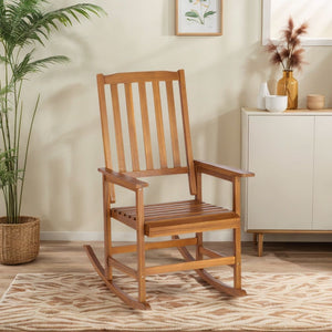 Acacia Indoor Rocking Chair, Outdoor Solid Patio Furniture