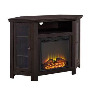 Classic Glass Door Fireplace TV Stand For TVs Up To 55" - Espresso