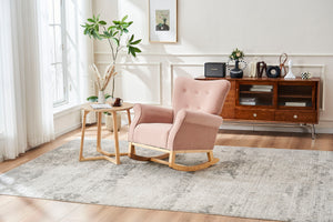 Modern Rocking Chair, Upholstered Accent Chair For Nursery, Small Contemporary Rocke