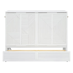 Murphy Bed With Large Drawer, USB Ports And Outlets