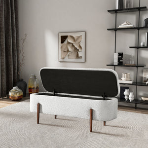 Sarna - Storage Bench - Ivory