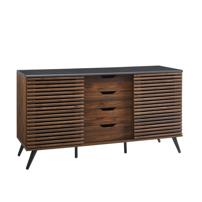 Contemporary Sliding Slat Door Sideboard