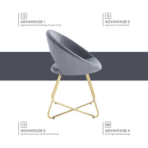 Modern Accent Velvet Lounge Chair
