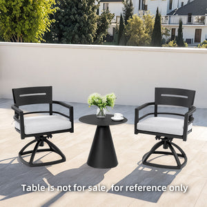 Outdoor Patio Swivel Rocker With Outdoor-Grade Sunbrella Fabric Cushions (Set of 2)