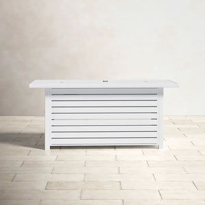 Propane / Natural Gas Outdoor Fire Pit Table With Lid - White