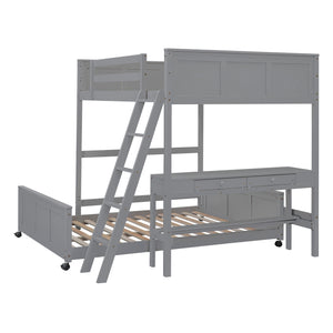 Full Over Full Bunk Bed With Desk