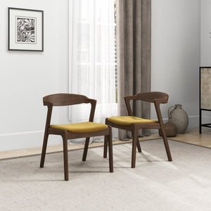 Dakota - Mid-Century Modern Velvet Dining Chair (Set of 2)