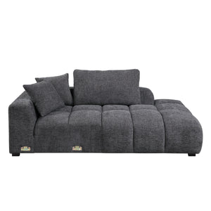 Chosen - Sectional Sofa With Toss Pillows With 2 Chaises With Ottoman - Gray