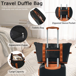 Hardshell Luggage Sets 3 Piece Carry On Suitcase Double Spinner Wheels With Tsa Lock