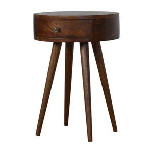 Nordic Chestnut Circular Nightstand