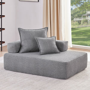 Frame For Oversized Modular U Shaped Sectional, Floor Couch Convertible Compressed Couch Spacious Foam Filled Sofa