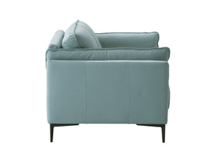 Mesut - Top Grain Leather Loveseat - Sage Green