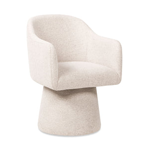 Marcy - Swivel Upholstered Dining Arm Chair - Simple Gray
