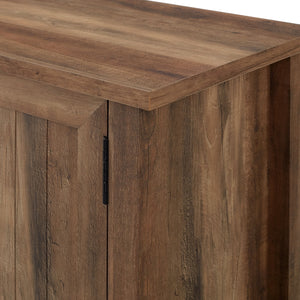 Classic Grooved Door TV Stand For TVs Up To 65" - Rustic Oak