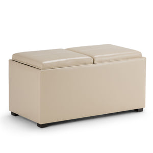 Avalon - 5 Piece Storage Ottoman, Contemporary