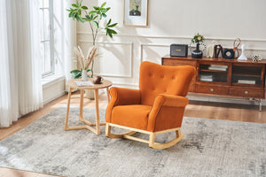 Modern Rocking Chair, Upholstered Accent Chair For Nursery, Small Contemporary Rocke