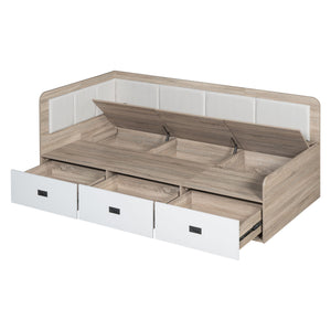 Daybed With 3 Drawers And 3 Storage Compartments