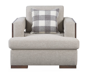 Niamey - Chair With 1 Toss Pillow - Walnut