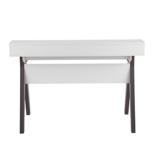 Wishbone - Contemporary Desk - Gray / White