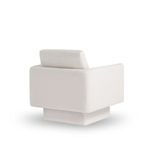 360° Modern Swivel Accent Chair Round Armchair, Thick Padded Single Lounge Sofa Upholstered Comfy