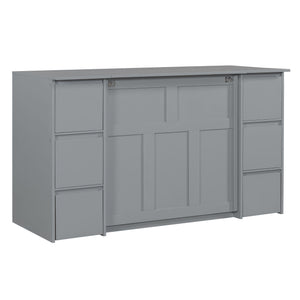 Murphy Bed With Drawers, Cabinets, And USB Ports