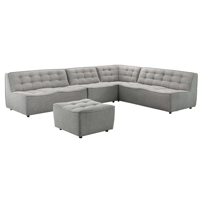 Selen - Corner Sectional Sofa - Light Gray