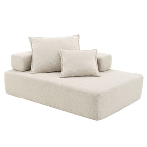 Frame For Oversized Modular U Shaped Sectional, Floor Couch Convertible Compressed Couch Spacious Foam Filled Sofa
