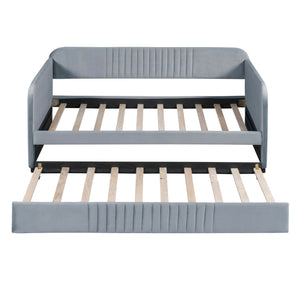 Upholstered Daybed Sofa Bed With Trundle Bed