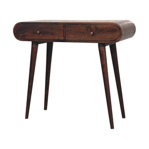 Curved Edge Console Table - Walnut