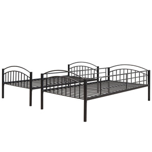 Twin Over Twin Bunk Bed, Divided Into Two Beds - Black
