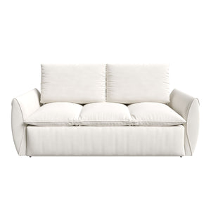 Pull Out Sofa Bed, 3 Seat Convertible Sleeper Sofa With 2 In 1 Pillow And Blanket Set