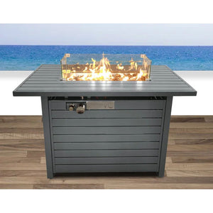 Propane Outdoor Fire Pit Table With Lid Versatile Fuel Options