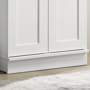 Evelyn - Sleek Storage Cabinet With Framed Panel Design - White