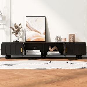 Modern TV Stand For TVs Up To 80", 2 Drawers And Cabinet