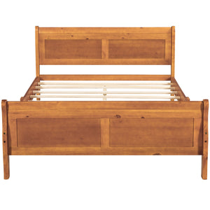 Platform Bed Frame Mattress Foundation Sleigh Bed With Headboard / Footboard / Wood Slat Suppor