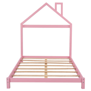Platform Bed With House Shaped Headboard