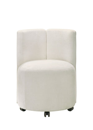 Blayde - Chenille Side Chair With Swivel (Set of 2) - White