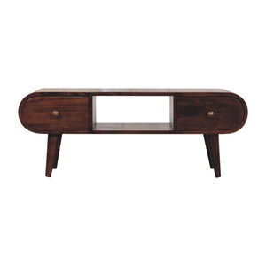 Solid Wood Circular TV Unit