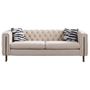 Chesterfield - Modern Tufted Velvet Living Room Sofa, 84.25''W Couch