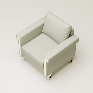 Shiny Chair With High-Resilience Foam And Durable Metal Legs