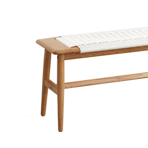 Design Dining Bench Bed Bench For Bedroom - White / Natural Oak