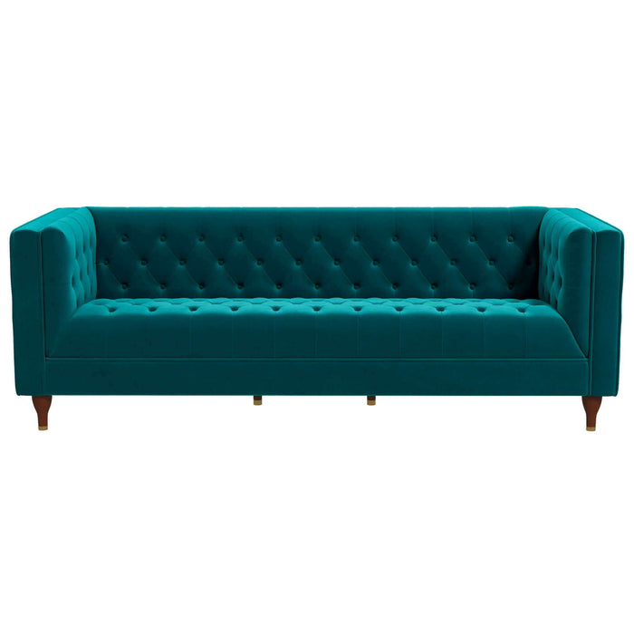 Evelyn - Mid-Century Modern Leather Luxury Chesterfield Sofa