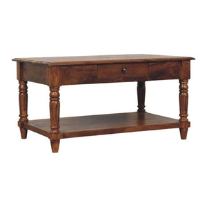 Turned Legs Drawer Table