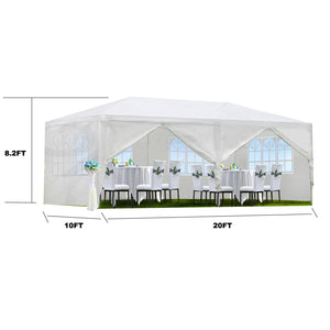 10X20' Outdoor Garden Gazebo Wedding Party Tent Canopy Marquee With Removable Sidewalls